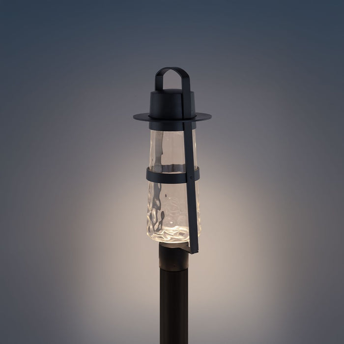 Modern Forms Balthus 23.4" LED Outdoor Post Light, Black/Clear
