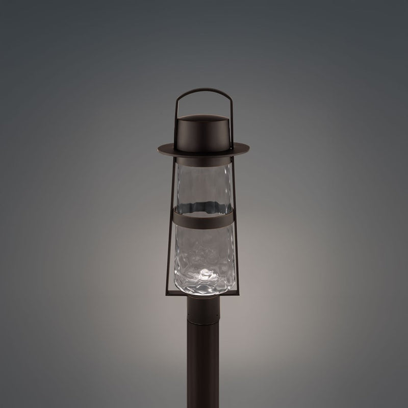 Modern Forms Balthus 23.4" LED Outdoor Post Light, Bronze/Clear