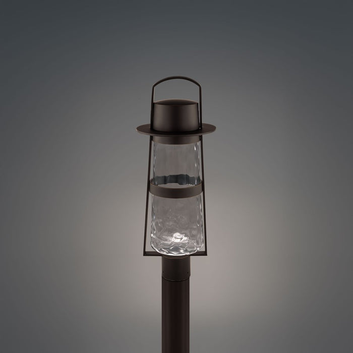 Modern Forms Balthus 23.4" LED Outdoor Post Light, Bronze/Clear