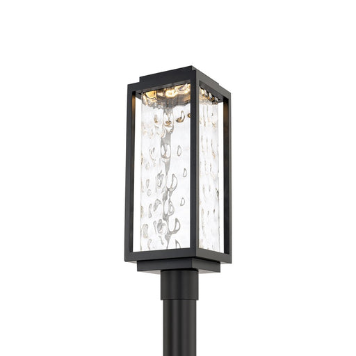 Modern Forms Two If By Sea 21" LED Outdoor Post Light, Black/Clear