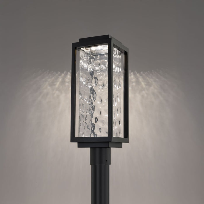 Modern Forms Two If By Sea 21" LED Outdoor Post Light, Black/Clear