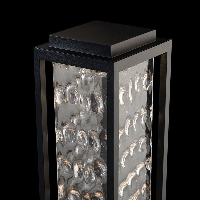 Modern Forms Two If By Sea 21" LED Outdoor Post Light, Black/Clear