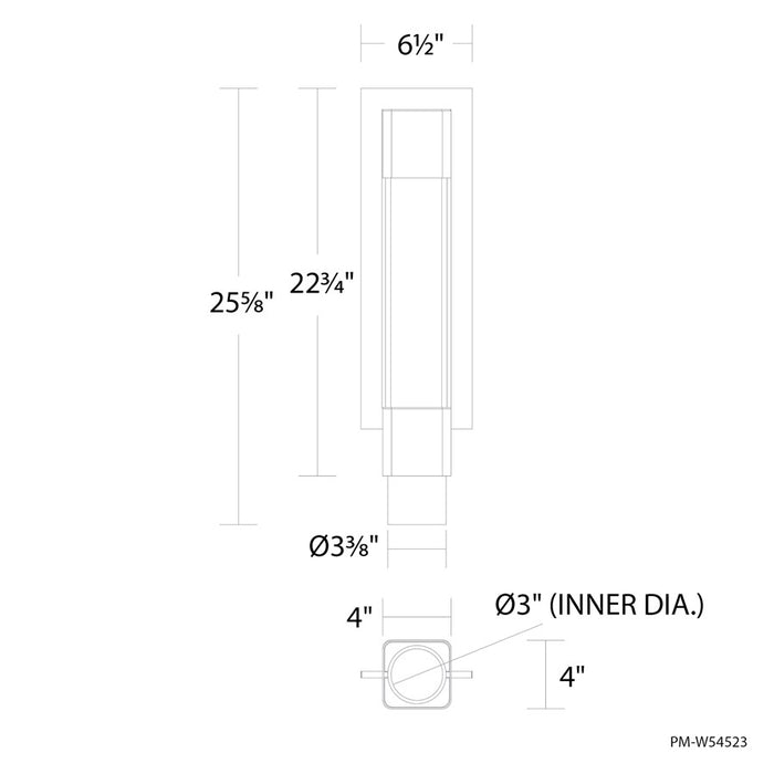 Modern Forms Mist 1Lt 23" LED Outdoor Post Light, Bronze/Seedy