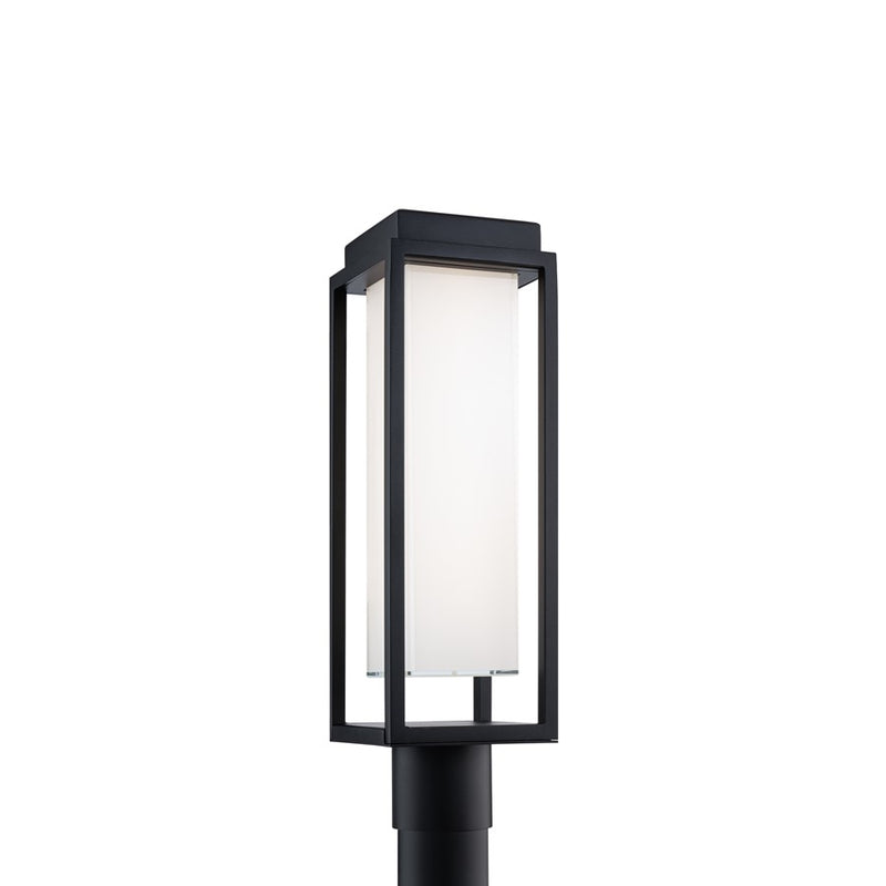 Modern Forms Framed 1Lt 20" LED Outdoor Post Light, Black/White