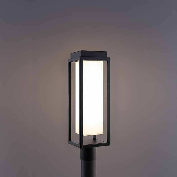 Modern Forms Framed 1Lt 20" LED Outdoor Post Light, Black/White