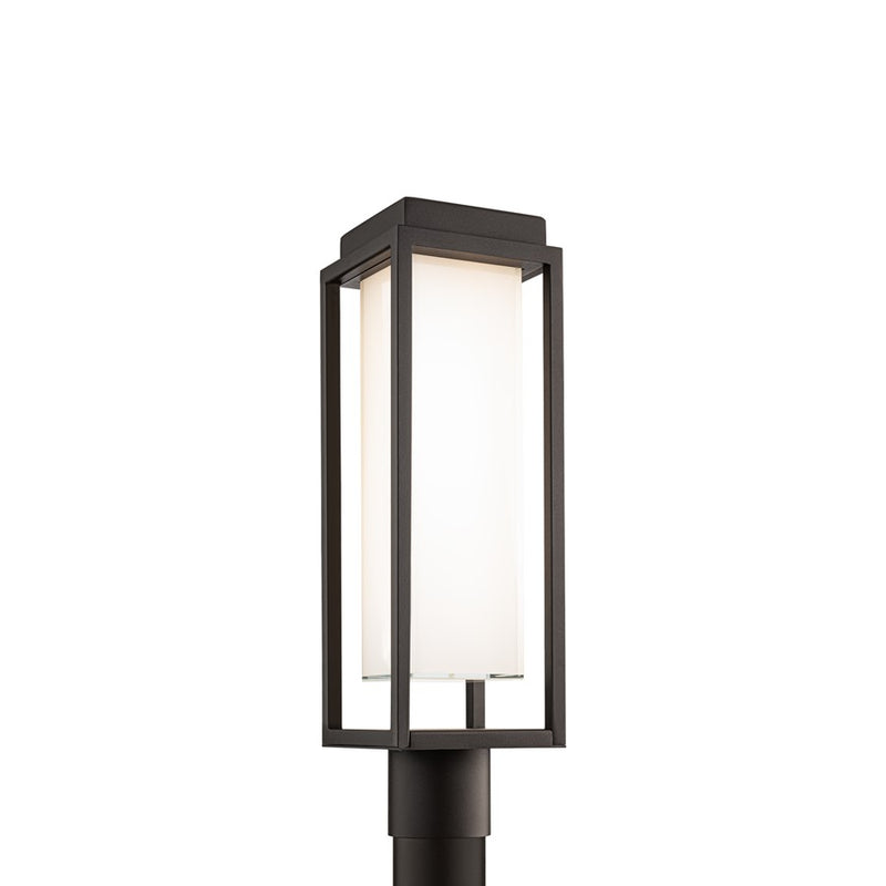 Modern Forms Framed 1Lt 20" LED Outdoor Post Light, Bronze/White