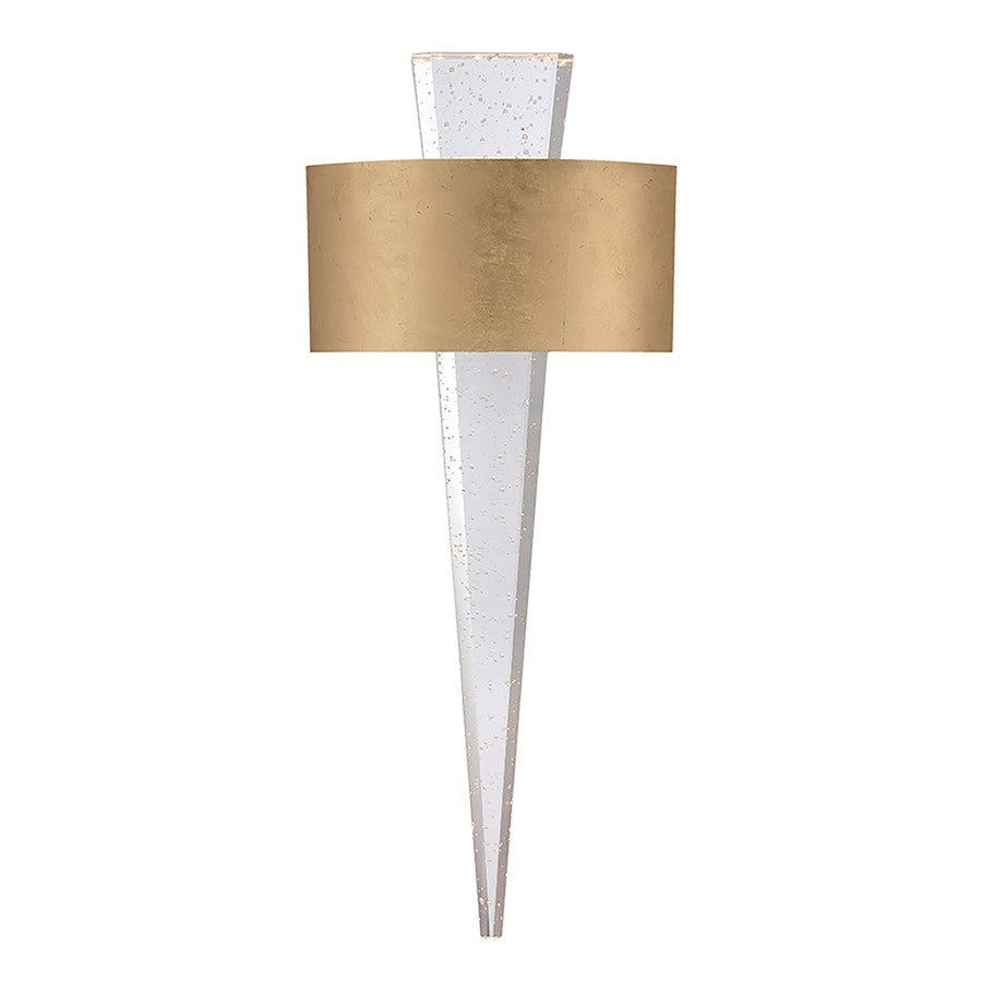 Modern Forms Palladian 2Lt LED Sconce/Seeded Crystal/3000K, Gold - WS-11310-GL