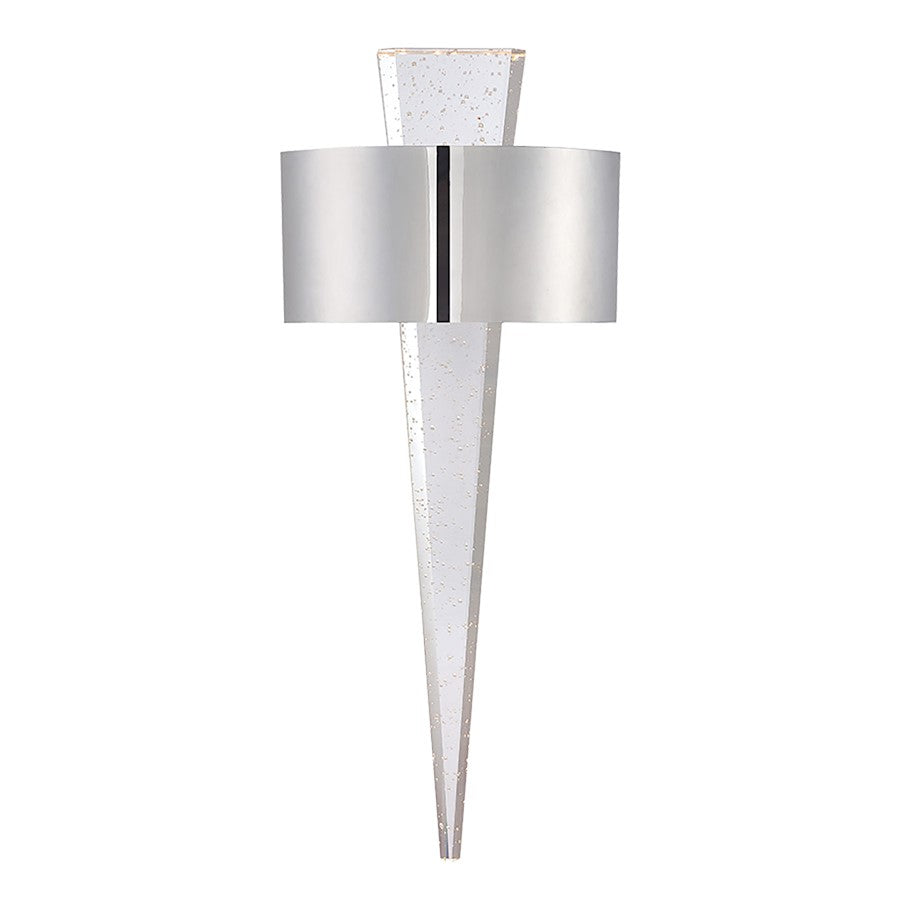 Modern Forms Palladian 2Lt LED Sconce/3000K, Nickel/Seeded Crystal - WS-11310-PN