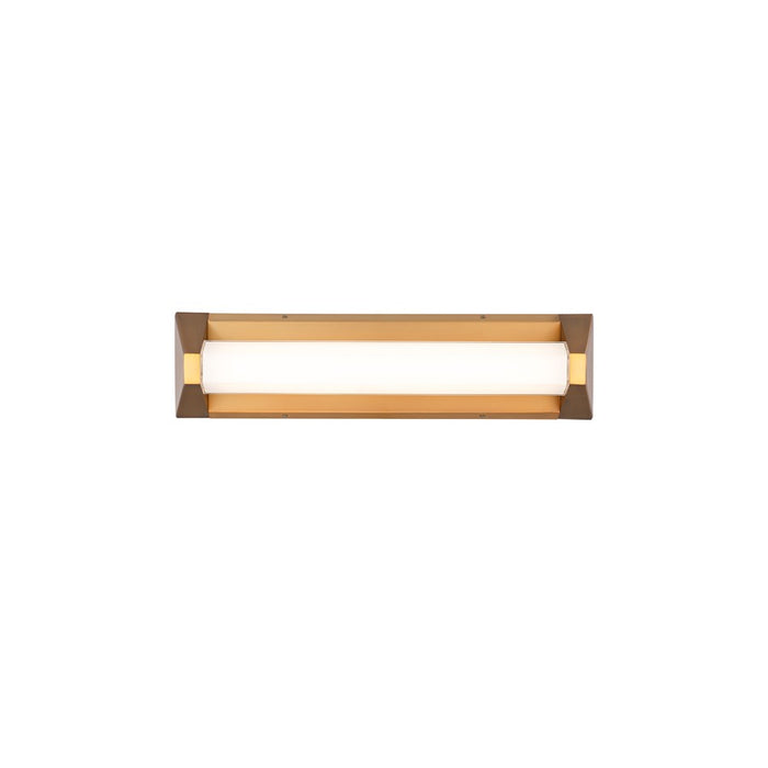 Modern Forms Swale 20" LED Bath/Wall Light, 3000K, Brass/White