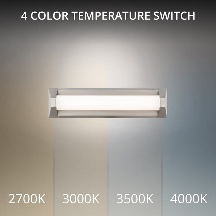 Modern Forms Swale 20" LED Bath/Wall Light, 3000K, Nickel/White