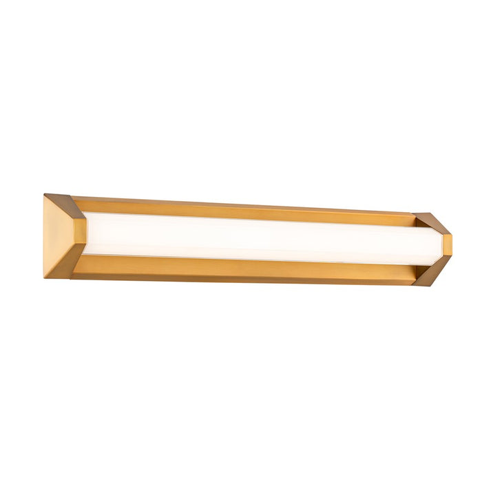 Modern Forms Swale 27" LED Bath/Wall Light/2700K, Brass/White - WS-1527-27-AB