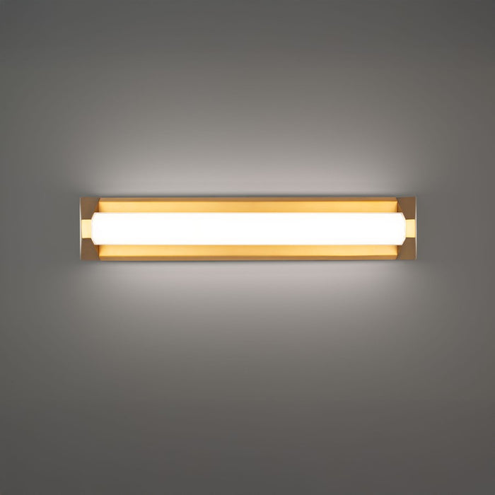 Modern Forms Swale 27" LED Bath/Wall Light, 2700K, Brass/White