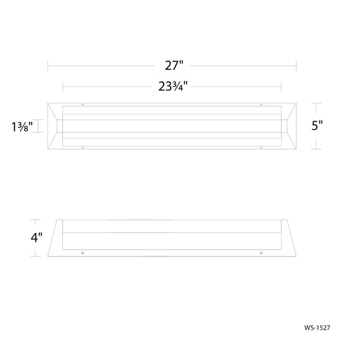 Modern Forms Swale 27" LED Bath/Wall Light, 3000K, Nickel/White