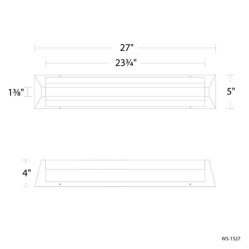 Modern Forms Swale 27" LED Bath/Wall Light, 32700K, Brass/White