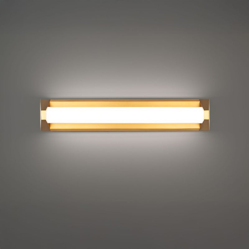 Modern Forms Swale 27" LED Bath/Wall Light, 4000K, Brass/White