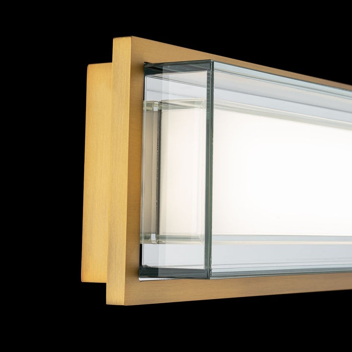 Modern Forms Ice Bar 20" LED Bath/Wall Light, 2700K, Brass/Clear