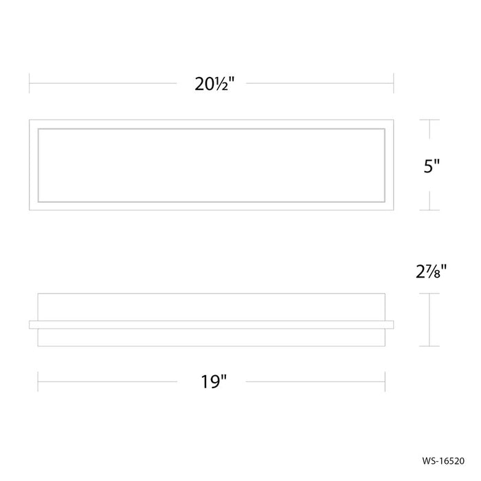 Modern Forms Ice Bar 20" LED Bath/Wall Light, 3500K, Nickel/Clear