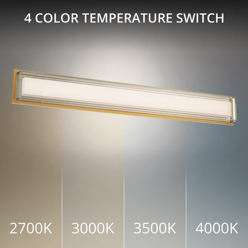 Modern Forms Ice Bar 38" LED Bath/Wall Light, 4000K, Brass/Clear