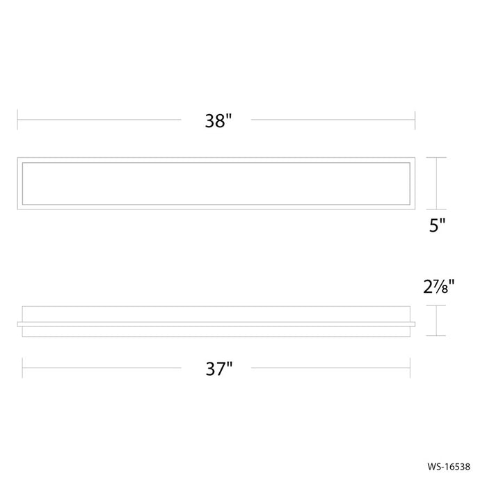 Modern Forms Ice Bar 38" LED Bath/Wall Light, 4000K, Brass/Clear
