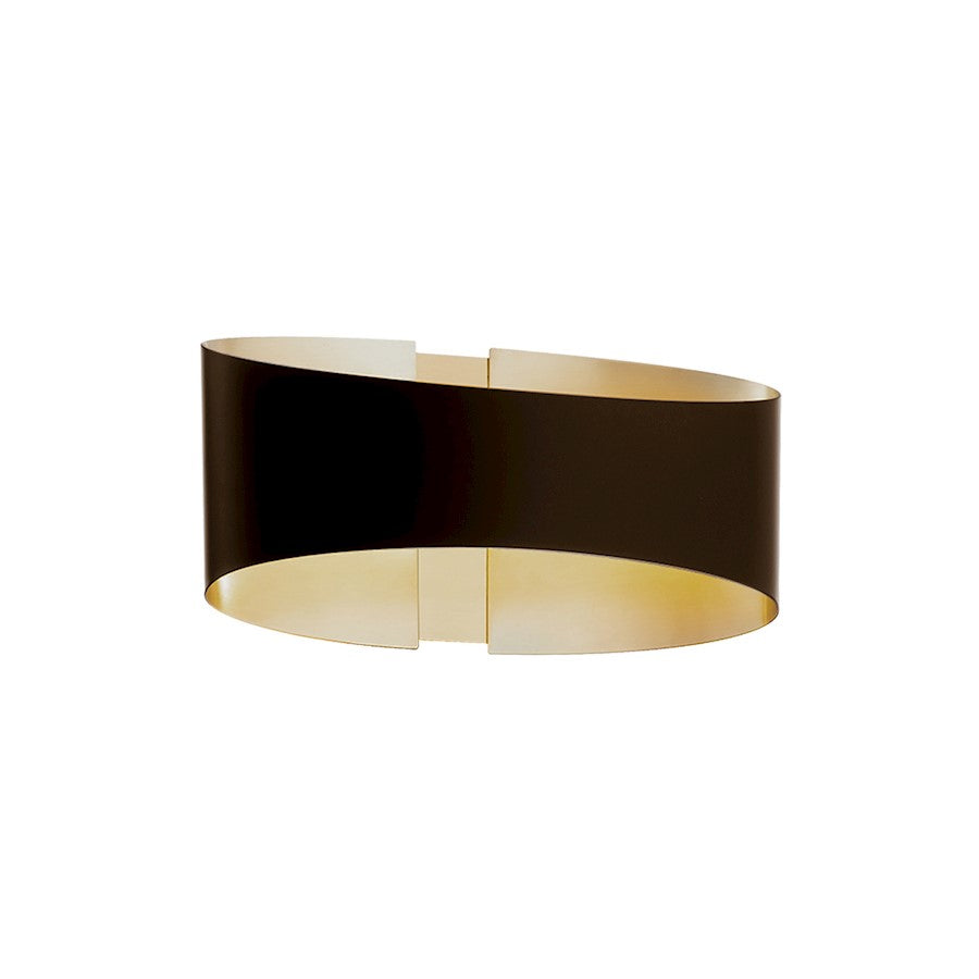 Modern Forms Swerve 1Lt 10" LED Wall Sconce/3000K, Bronze-Brass - WS-20210-BZ-BR