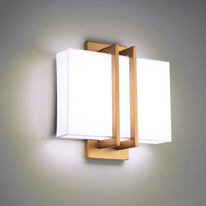 Modern Forms Downton 1Lt 11" LED Wall Light, 3-CCT/2700K, Brass