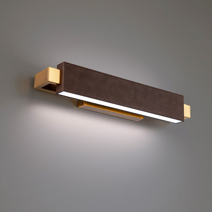 Modern Forms Kinsman 2Lt 19" LED Bath Light 3-CCT, Brown/Brass