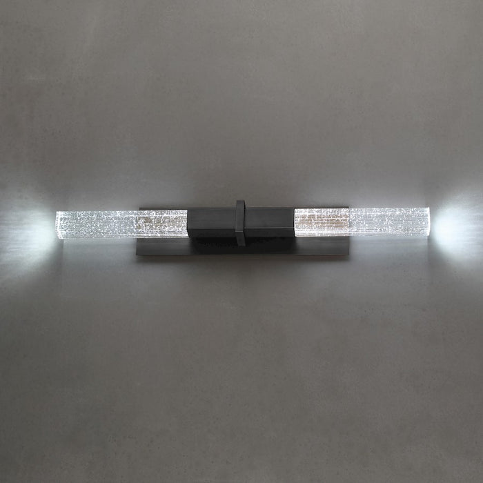 Modern Forms Cinema 35" LED 2 Light Wall Sconce/3500K, Black