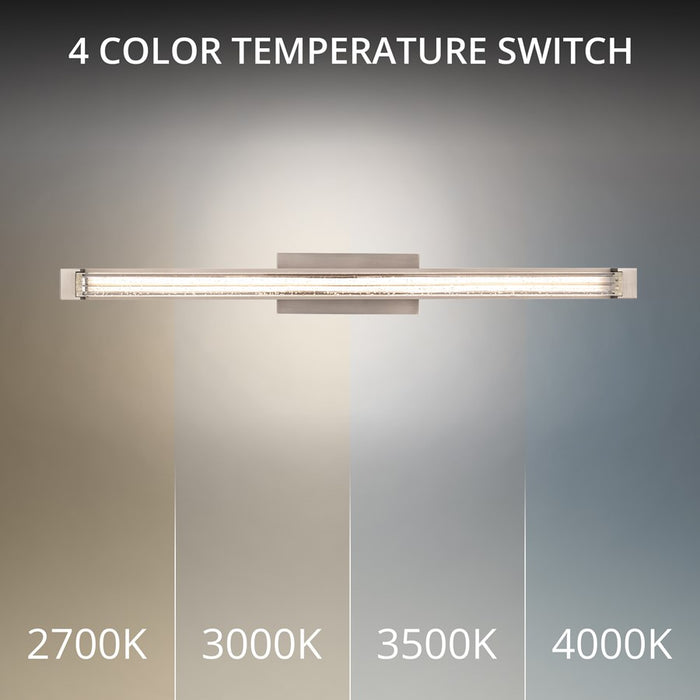 Modern Forms Skein 27" LED Bath/Wall Light, 3000K/3500K, Nickel/Seedy