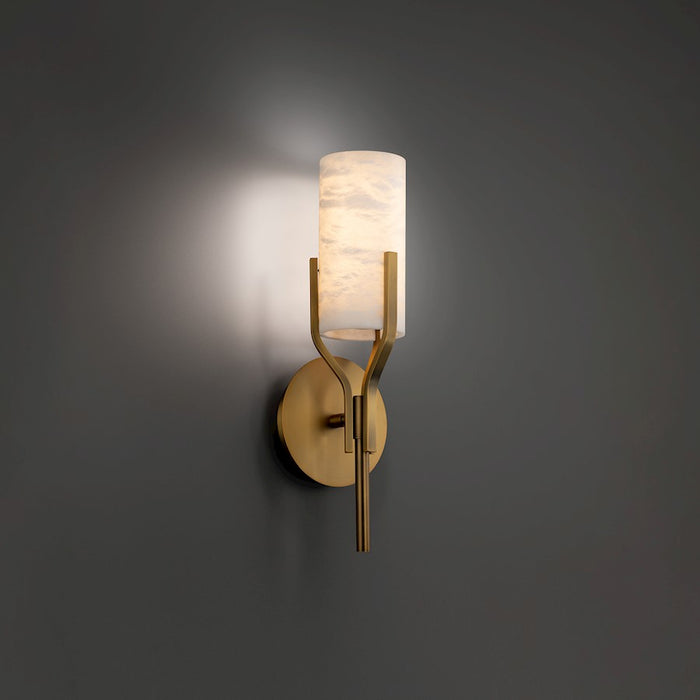 Modern Forms Firenze 1 Light 21" LED Wall Sconce/3000K, Aged Brass