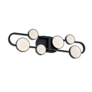 Modern Forms Tableau 6Lt 24" LED Bath/Wall Light/2700K, BK/WH - WS-42525-27-BK