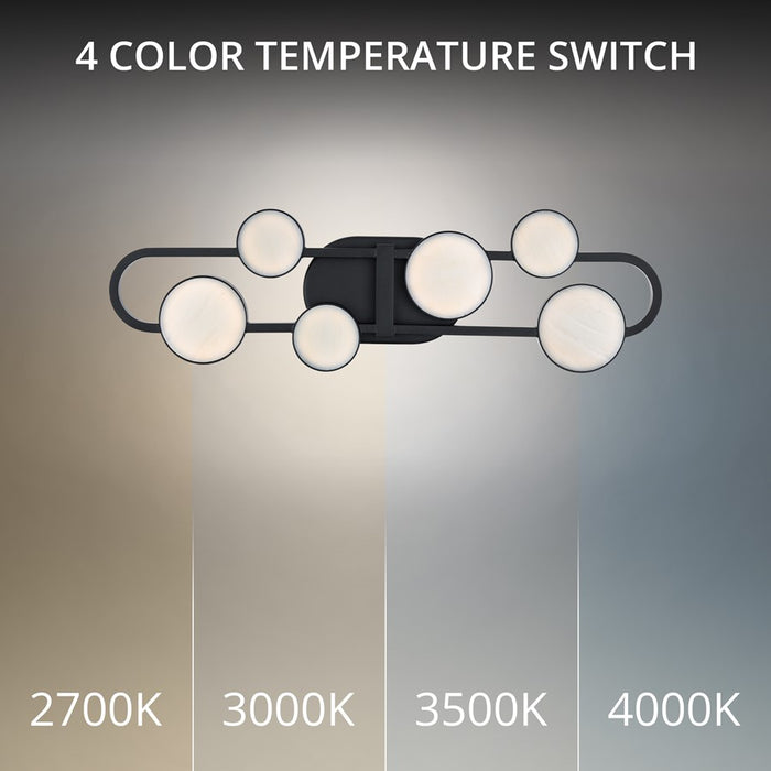Modern Forms Tableau 6Lt 24" LED Bath/Wall Light, 2700K, Black/White
