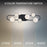 Modern Forms Tableau 6Lt 24" LED Bath/Wall Light, Black/White