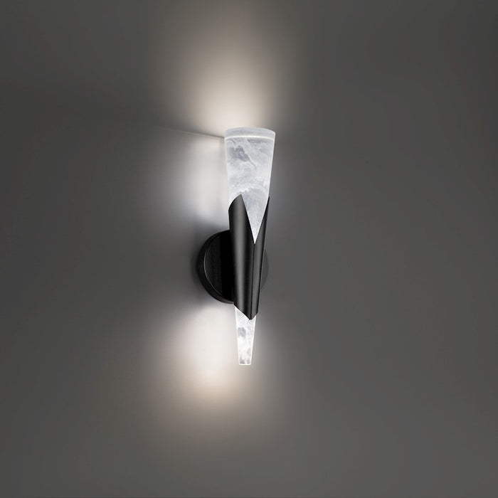 Modern Forms Kilt 1 Light 16" LED Wall Sconce/2700K, Black