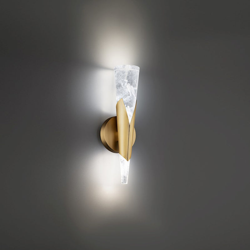 Modern Forms Kilt 1Lt 16" LED Wall Sconce/3500K, Brass