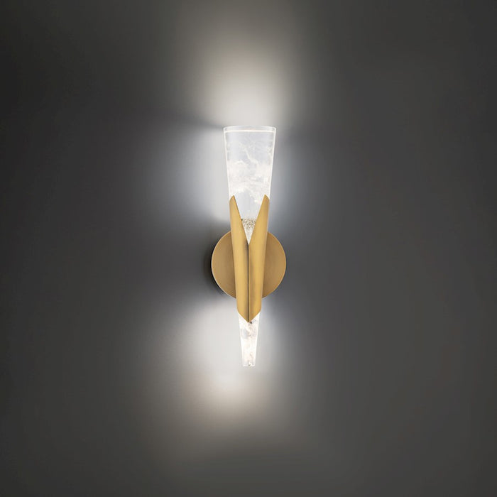 Modern Forms Kilt 1Lt 16" LED Wall Sconce 4000K, Brass