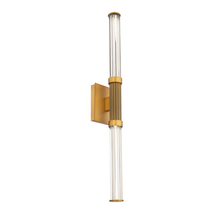 Modern Forms Ribeye 2Lt 28" LED Wall Sconce, Aged Brass/Clear - WS-50528-AB