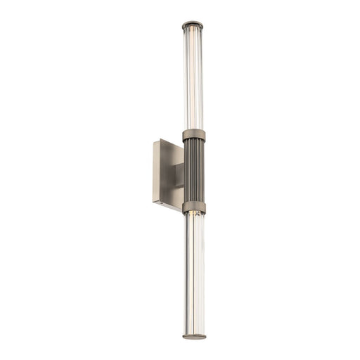 Modern Forms Ribeye 2Lt 28" LED Wall Sconce, Brushed Nickel/Clear - WS-50528-BN