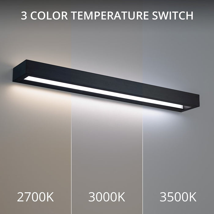 Modern Forms Open Bar 1Lt 37" LED Bath Light 3-CCT/2700K, Black