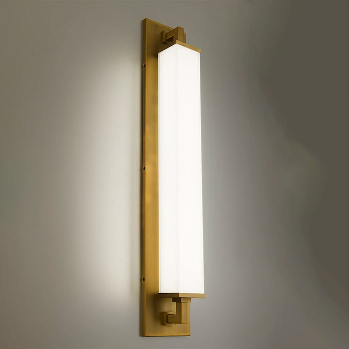 Modern Forms Gatsby 1 Light 32" LED Wall Sconce/3000K, Aged Brass