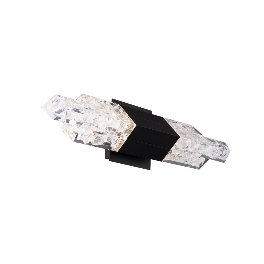 Modern Forms Montage 1Lt 24" LED Bath/Wall Light, Black/Clear - WS-54424-BK