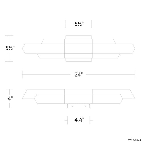 Modern Forms Montage 1Lt 24" LED Bath/Wall Light, Nickel/Clear