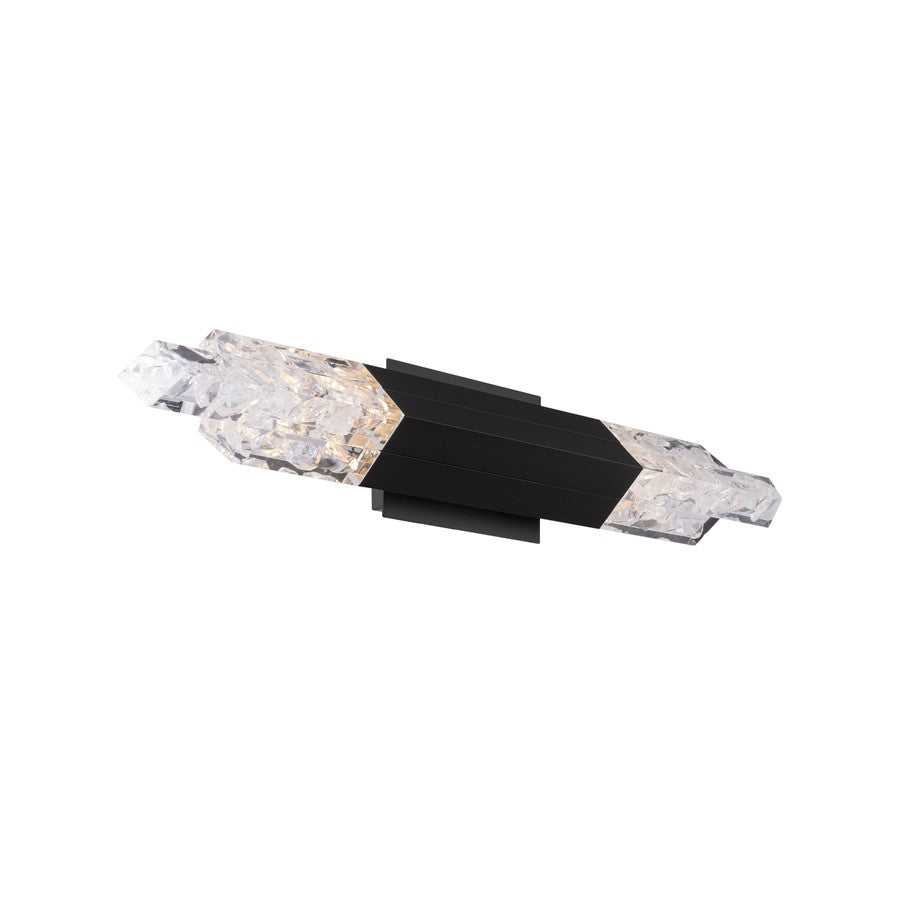 Modern Forms Montage 1Lt 32" LED Bath/Wall Light, Black/Clear - WS-54432-BK