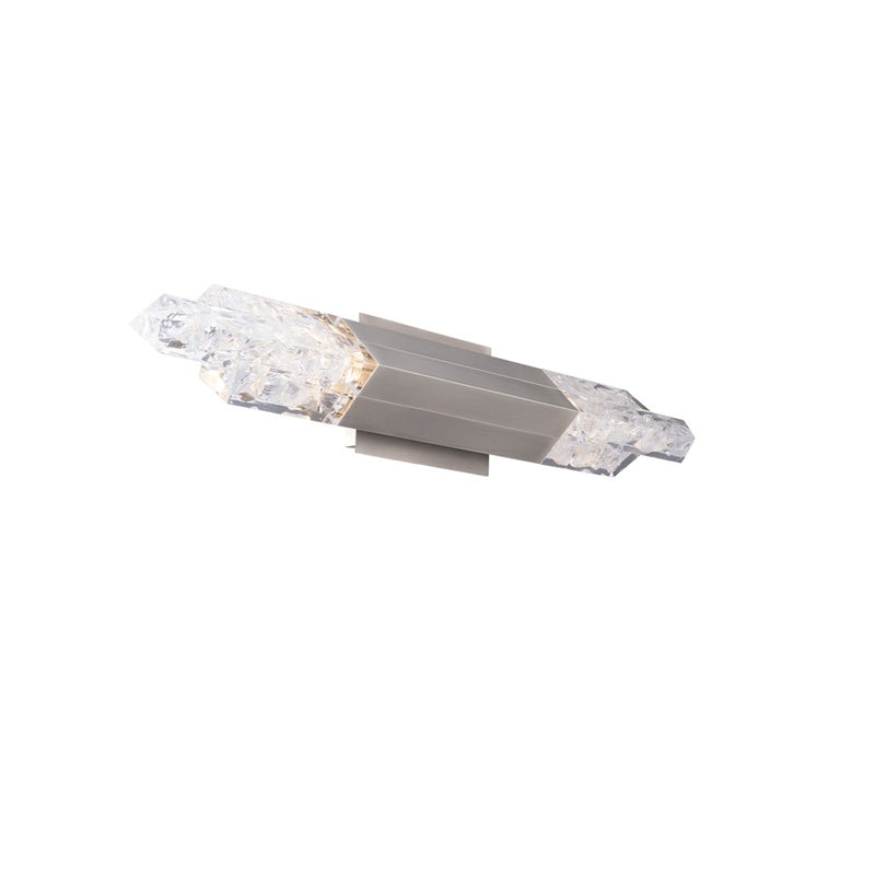 Modern Forms Montage 1Lt 32" LED Bath/Wall Light, Nickel/Clear - WS-54432-BN