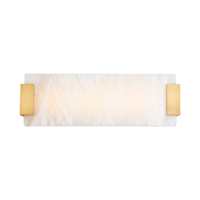 Modern Forms Quarry 1Lt 18" LED Natural Alabaster Sconce/3000K, BS