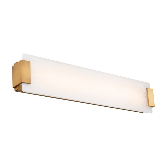 Modern Forms Quarry 1Lt 28" LED Natural Alabaster Sconce/3000K, BS - WS-60028-AB