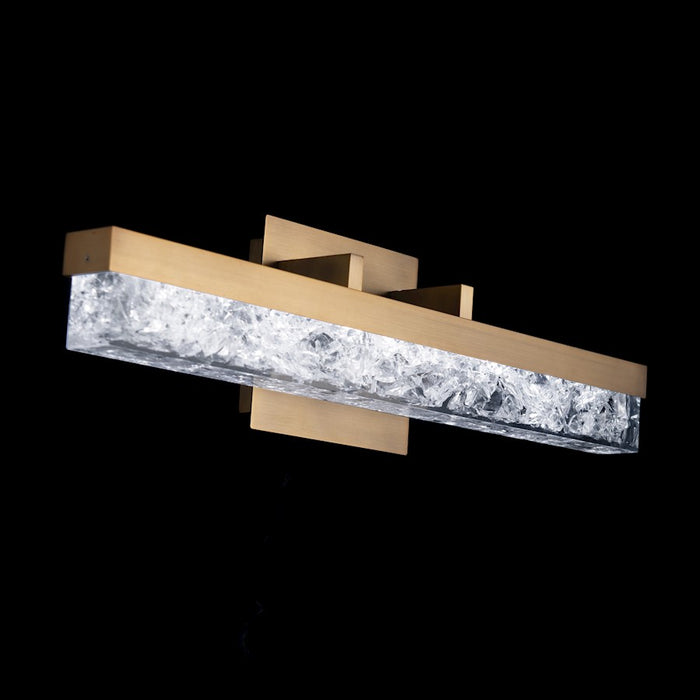 Modern Forms Minx 1Lt 21" Horizontal Sconce/3000K, Brass/Crystal