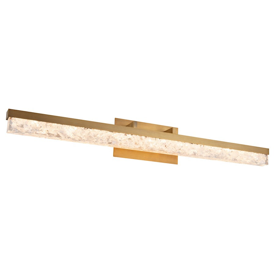 Modern Forms Minx 1Lt 39" Horizontal Sconce/3000K, Brass/Crystal - WS-62039-AB