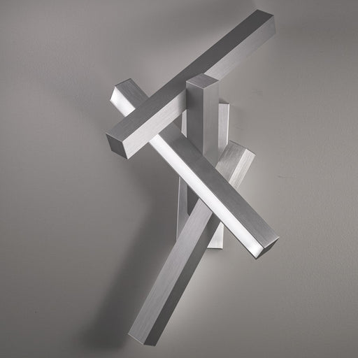 Modern Forms Chaos 4Lt 32" LED Wall Sconce/3000K Aluminum
