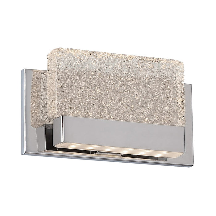 Modern Forms Glacier 1 Light 9" LED Wall Sconce/3000K, Chrome - WS-6509-CH