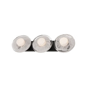 Modern Forms Fresco 3Lt 8" LED Bath Vanity/Wall Light, Black/Opal - WS-66525-BK
